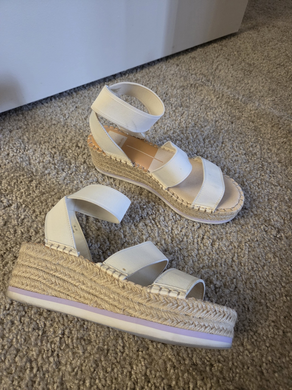 Dolce Vita size 7.5 Used Espadrille Platform Sandals with Ankle Strap